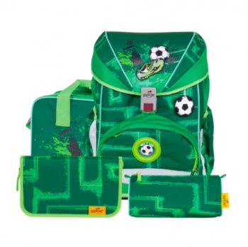 Школьный ранец DerDieDas Ergoflex Buttons Футбол на траве