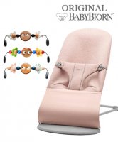 Детский шезлонг BabyBjorn Bliss Jersey с игрушкой 