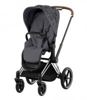 Прогулочная коляска Cybex Priam и e-Priam IV FE Simply Flowers Dream Grey (шасси на выбор) 6