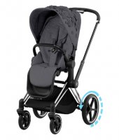 Прогулочная коляска Cybex Priam и e-Priam IV FE Simply Flowers Dream Grey (шасси на выбор) 4