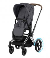 Прогулочная коляска Cybex Priam и e-Priam IV FE Simply Flowers Dream Grey (шасси на выбор) 2