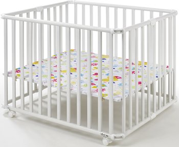 Детский манеж-кроватка Geuther Ameli (Гейтер Амели) Белый (цвет дна - 37)