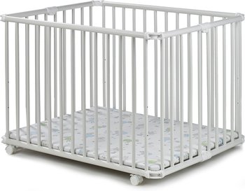 Детский манеж-кроватка Geuther Ameli (Гейтер Амели) Белый (цвет дна - 35)