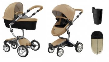 Коляска 2 в 1 Mima Xari 4G Latte (Starter Pack и шасси на выбор) шасси Aluminium 4G
