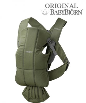 Рюкзак-кенгуру для новорожденных BabyBjorn Mini и нагрудник 0021.40/Dark Green