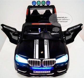 Детский электромобиль Rivertoys BMW T005TT (Ривертойс) черный (4х4)