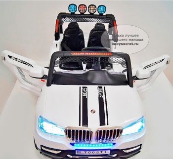 Детский электромобиль Rivertoys BMW T005TT (Ривертойс) белый (4х4)