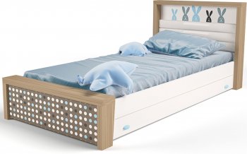 Детская кровать №3 ABC King MIX Bunny 160х90 голубой