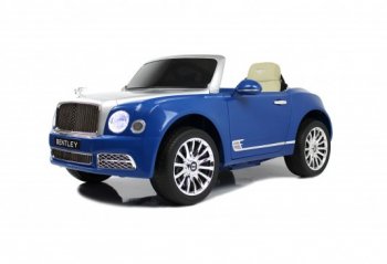 Детский электромобиль Rivertoys Bentley Mulsanne (JE1006) сине-белый
