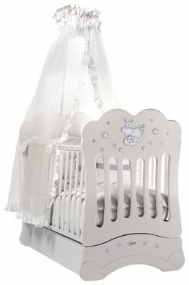 Детская кроватка Feretti Etoile FMS продольный маятник (Феретти Этоли ФМС) Bianco/White
