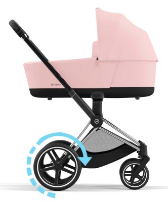 Коляска для новорожденных Cybex Priam и e-Priam IV Peach Pink (шасси на выбор) шасси e-Priam Chrome Brown