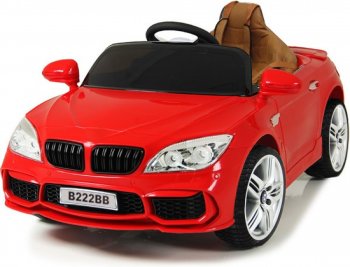 Детский электромобиль RiverToys BMW B222BB с дистанционным управлением Красный