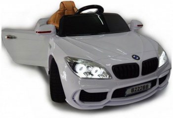 Детский электромобиль RiverToys BMW B222BB с дистанционным управлением Белый