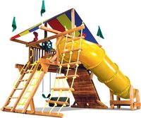 Детская игровая площадка Rainbow Play Systems Саншайн Кастл I СпейсСейвер Тент (Sunshine Castle I Spacesaver with 90 Tube Slide RYB) 2