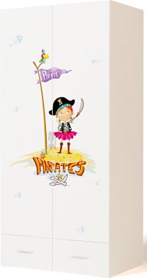 Шкаф двухдверный ABC King (Advesta) Pirates (Пиратка) Pirates