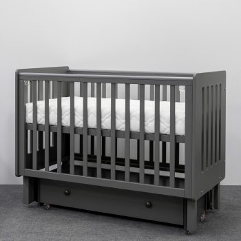 Детская кровать ANTEMI Mari с универсальным маятником Графит + ящик