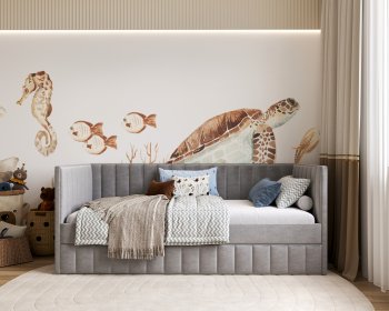 Диван-кровать Dreams Kелли с бортиком Светло-розовый 160х80 см