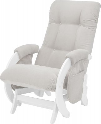 Кресло для кормления и укачивания Milli Smile (Каркас Молочный дуб) Молочный дуб, ткань Verona Light Grey
