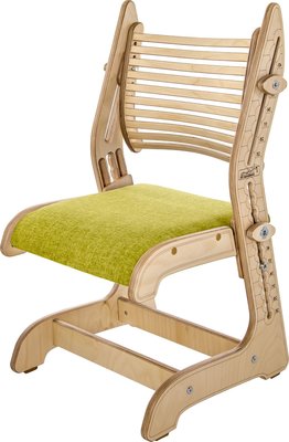 Регулируемый стул Trifecta M Лак/зеленая ткань