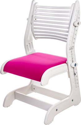 Регулируемый стул Trifecta M Белый/розовая ткань