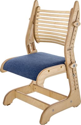 Регулируемый стул Trifecta M Лак/синяя ткань