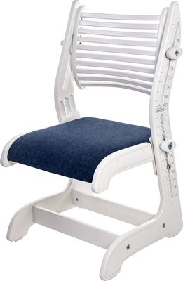 Регулируемый стул Trifecta M Белый/синяя ткань