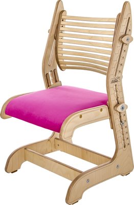 Регулируемый стул Trifecta M Лак/розовая ткань