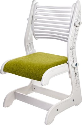 Регулируемый стул Trifecta M Белый/зеленая ткань