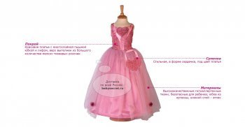 Карнавальный костюм &quot;Бальное платье розовое&quot; FBG-P Travis Designs (Тревис Дизайн) 5-6 лет (110-116 см)