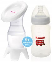 Ручной молокоотсос Ramili MC200 с бутылочкой 240ML (MC200240ML) 1