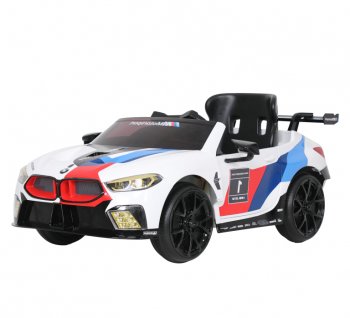 Детский электромобиль BMW M8 GTE RACING 12V c пультом управления White