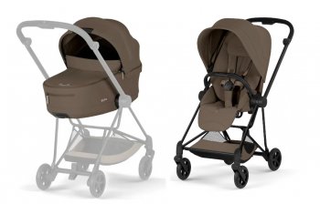 Коляска 2 в 1 Cybex Mios IV 2026 Coconut Brown (шасси на выбор) шасси Matt Black