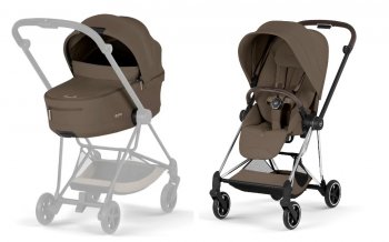 Коляска 2 в 1 Cybex Mios IV 2026 Coconut Brown (шасси на выбор) шасси Chrome Brown