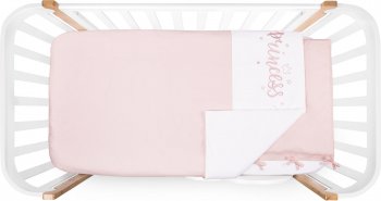 Комплект постельного белья (наволочка и пододеяльник) Happy Baby white & pink