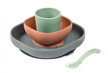 Набор посуды COFFRET REPAS SILIC (2 тарелки, стакан, ложка) Mineral/при покупке с продукцией