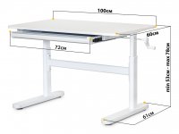 Комплект парта Ergokids Boston (TH-210 W Lite) и кресло Soft Air Lite (Y-240 Lite) 8