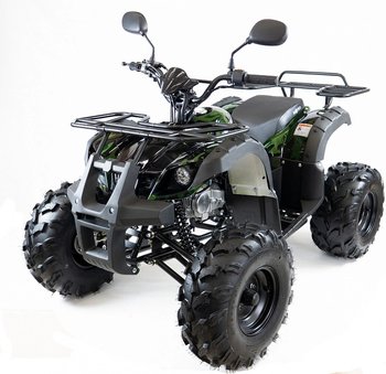 Квадроцикл подростковый бензиновый MOTAX ATV Grizlik Super LUX 125сс Зелёный камуфляж