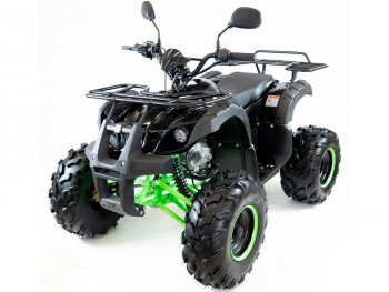 Квадроцикл подростковый бензиновый MOTAX ATV Grizlik Super LUX 125сс Черно-зеленый