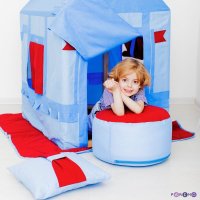 Текстильный домик-палатка с пуфиком для мальчика Paremo Замок Бристоль PCR116-01 3