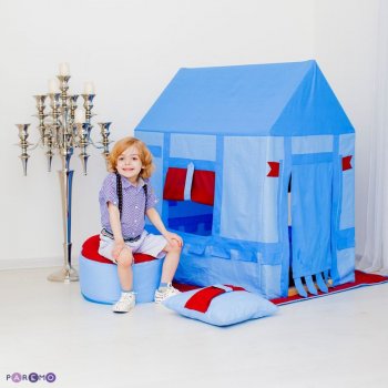 Текстильный домик-палатка с пуфиком для мальчика Paremo Замок Бристоль PCR116-01
