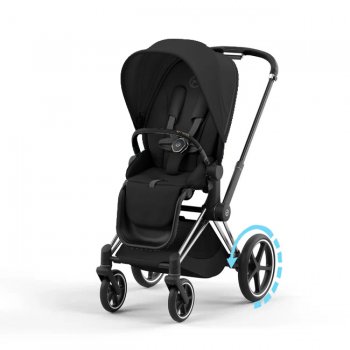 Прогулочная коляска Cybex Priam и e-Priam IV Sepia Black (шасси на выбор) шасси e-Priam Chrome Black