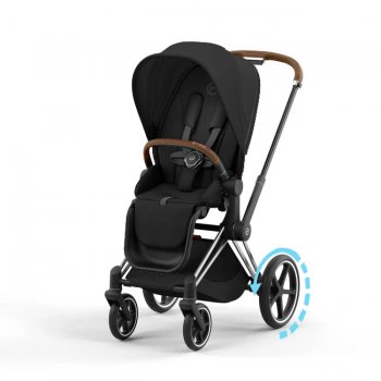 Прогулочная коляска Cybex Priam и e-Priam IV Sepia Black (шасси на выбор) шасси e-Priam Chrome Brown