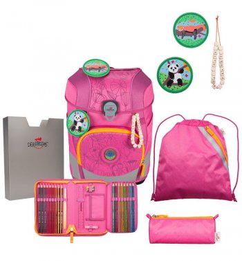 Школтный ранец DerDieDas ErgoFlex Tiny ECO Buttons &quot;Розовая планета&quot;