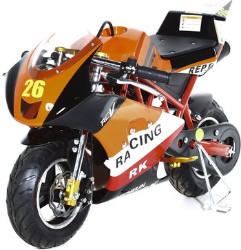 Детский бензиновый мотоцикл MOTAX 50 сс в стиле Ducati Оранжевый
