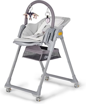 Многофункциональный шезлонг и стульчик для кормления Kinderkraft Lastree Grey