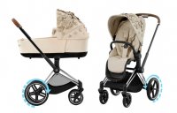 Коляска 2 в 1 Cybex Priam и e-Priam IV FE Simply Flowers Nude Beige (шасси на выбор) 1