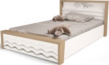 Детская кровать №5 ABC King MIX Ocean c под.механизмом 160х90 кремовый