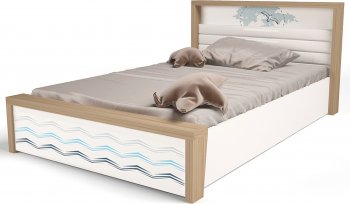 Детская кровать №5 ABC King MIX Ocean c под.механизмом 190х90 голубой