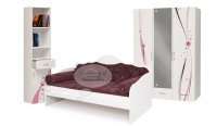 Комната для подростка ABC King Princess: 4 предмета: диван - кровать, трехдв. шкаф, стеллаж узкий 5