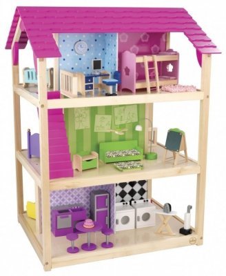 Кукольный домик для Барби KidKraft &quot;Самый роскошный&quot; (So Chic 65078_KE) с мебелью 45 элементов, на колесиках KidKraft "Самый роскошный"